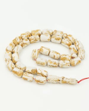 White amber barrel misbaha