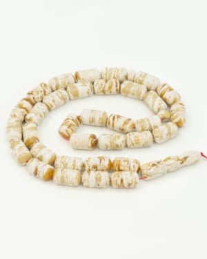 White amber barrel with pattern