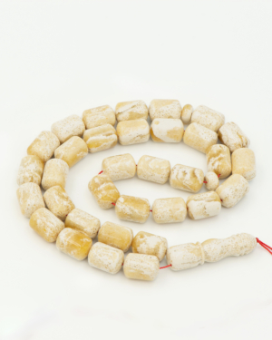 White amber barrel tasbih