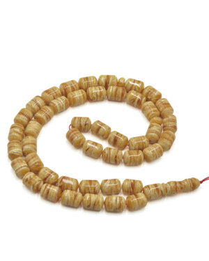 White amber cylinder with stripes